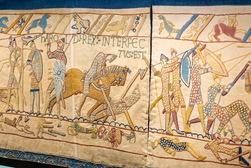 Scene from Britain's Bayeux Tapestry